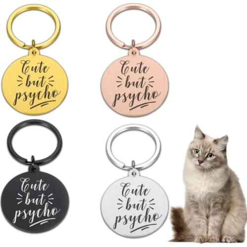 Personalized Anti-lost ID Tag for Pet Dog Cat Customized Dog Name Number Tag Stainless Steel Pet ID Tag Laser Engraving