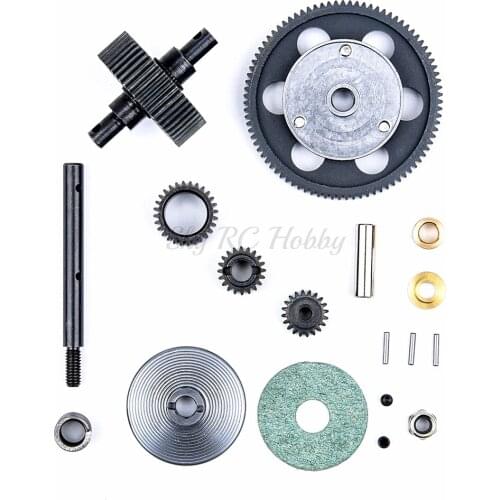 Full Set Hardened Steel Transmission Gears with Motor Gear Gearbox Upgrade Parts for 1/10 RC Crawler Car Axial SCX10