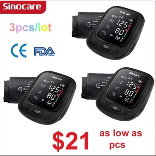 Sinocare sphygmomanometer Arm Blood pressure monitor Professional Digital Blood pressure monitor Adjustable Cuff 2-Users Mode
