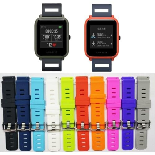For Huami Amazfit Bip Lite GTR 42mm Strap Sport Bracelet Silicone Watchband 20mm Watch Strap For Amazfit Bip S／Bip U Pro／GTS 2
