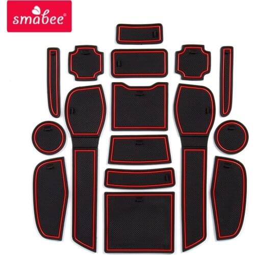 Smabee Anti-Slip Gate Slot Mat for Nissan Qashqai 2019 Rogue Interior Accessories Rubber Cup Holders Non-slip mats Coaster