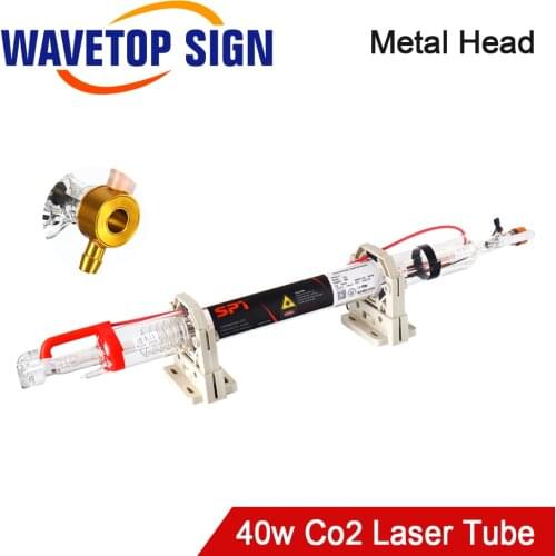 WaveTopSign Co2 Glass Laser Tube 720mm 40W Glass Laser Lamp for CO2 Laser Engraving Cutting Machine
