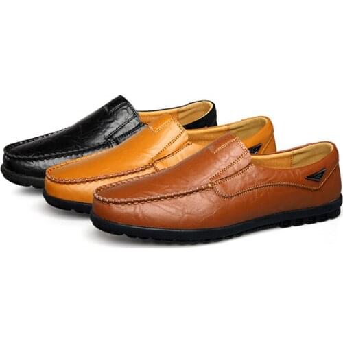 Genuine Leather Father Shoes Flats Office Cozy Pumps Loafers Business Casual Crocodile Brief Fashion Plus Size Maggies Walker