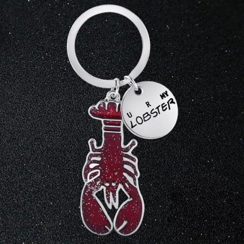 TV show Friends Jewelry You're My Lobster Keychain Red Lobster Pendant Key Chain Women Men Car Keyring Friendship Gift