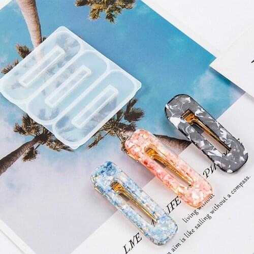 Barrette Hairpin Silicone Mold Making Hair Stick Epoxy Resin Mould Pendant Resin Craft Hair Pin DIY Jewelry Making Tools