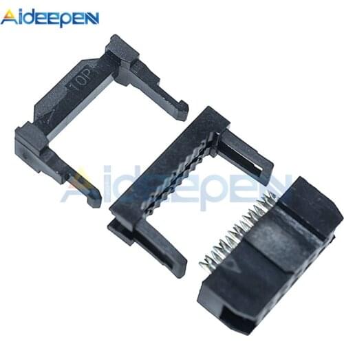 10Pcs/lot IDC Female Header 2.54mm Pitch 2x5 Pin 10 Pin FC-10 FC-14 Connector Socket