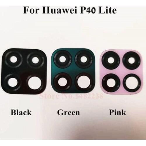 100pcs Original Rear Back Camera Glass Lens Cover For Huawei P40 Lite Lens Replacement Repair Spare Parts With Stickers