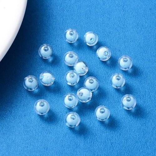 2080pcs/500g 8mm Transparent Acrylic Beads SkyBlue for Jewelry Makeing DIY Handmade Bracelet Accessories
