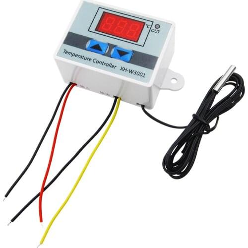 220V W3001 Digital LED Temperature Controller 10A Thermostat Control Switch Probe XH-W3001