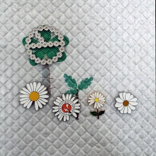 5 Style Flowers Brooches Fashion Rainbow Flower Enamel Pins Smiling Sunflower Brooch For Women Cute Bag Icon Badges