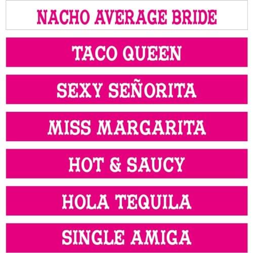 7Pcs/set Bride To Be Sash Hen Party Team Bride Decoration Sash Wedding Party Hen Night Decoration Supplies kw57