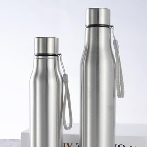 750/1000ml Portable Sports Cycling Stainless Steel Water Bottle Drinking Cup Bicycle Kettle Drink Bottle Stainless Steel Cup