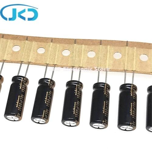 30pcs 1500uF 10V NICHICON 8x20mm Low Impedance 10V1500uF Aluminum Electrolytic capacitor
