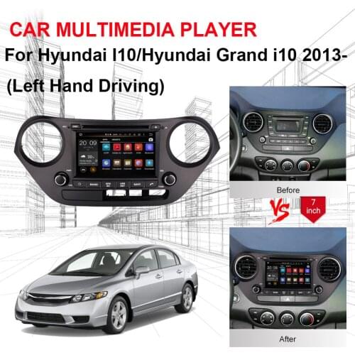 Android 9.0 Octa Core Car DVD Player Auto Radio Stereo For Hyundai I10/Hyundai Grand i10 2013+ Left Hand Driving GPS Navigation