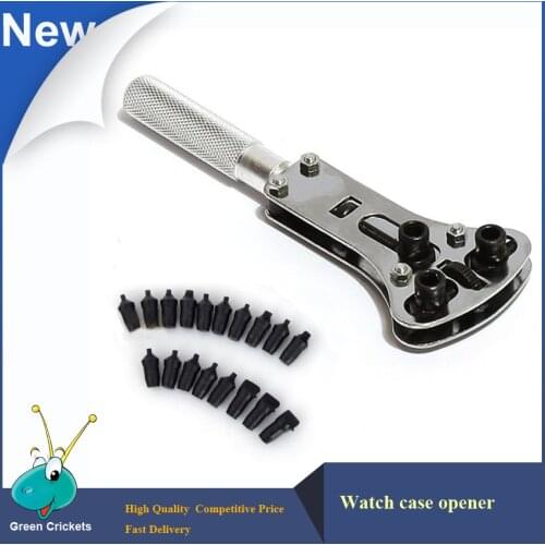 Free Shipping WT-0100 Stainless Steel 3 Prongs Adjustable Watch Back Case Opening Wrench,Watch Case Opener Tools Set