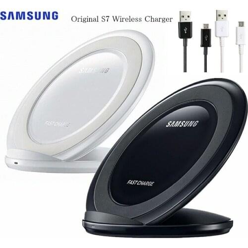 Original Samsung S7 Qi Wireless Charger EP-NG930 For Galaxy S8 S9 S10 Plus Note9 for iPhone 8 X XR XS MAX Huawei mate 20 pro MI9