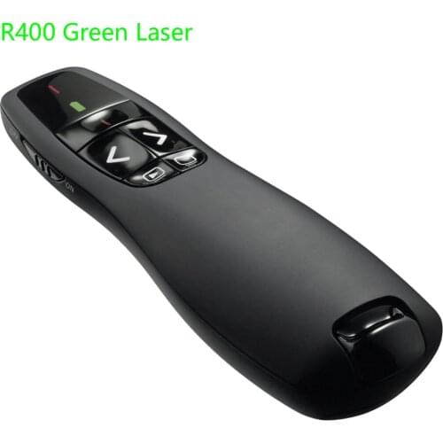 Logitech Wireless Presenter R400 Bright 5MW Green Laser Pointer Remote Control UP to 50-foot Range Not Included Battery