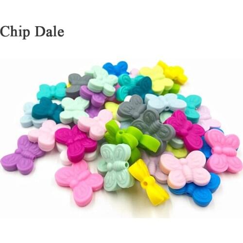 5pc Silicone Butterfly Beads BPA Free Teething DIY Bead Animal Silicone Bead For Pacifier Making Baby Teether Accessories