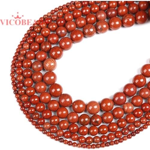 Natural Stone Red Jaspe beads natural stone beads DIY loose beads 4 6 8 10 12mm for jewelry making strand 15 inches