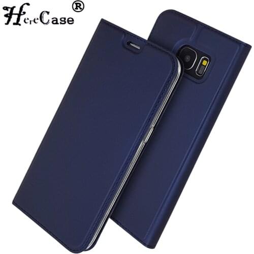 For Samsung S7 Edge S20 Ultra Case Soft PU Stand Book Cover Card Slot Wallet Leather Flip Case For Galaxy S7 8 9 Plus Case Coque