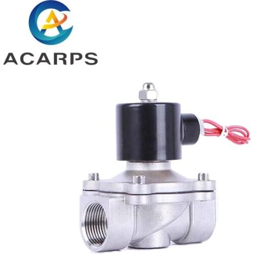 Electric Solenoid Valve Water Air 1-1/4" 220VAC Stainless Steel Normally Closed Water Valve DN32