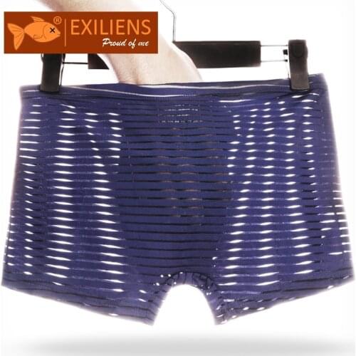 EXILIENS New Boxer Men Underwear Thin No Trace Cueca Masculina Ropa Interior Hombre Mens Boxers Man Calzoncillos Homme SizeL-3XL
