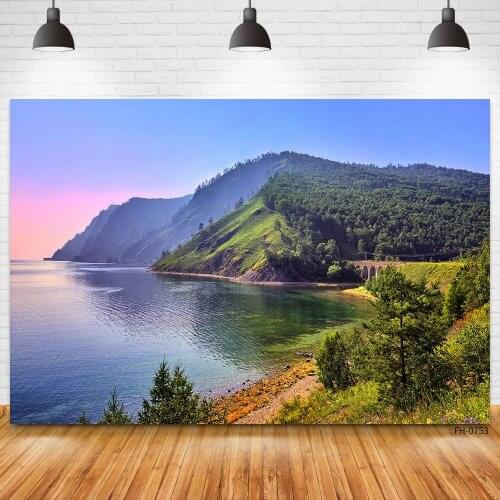 Natural Scenery Trees Mountain River Photography Backdrops Nature Backgrounds For Photo Studio Baby Portrait Newborn Photocall