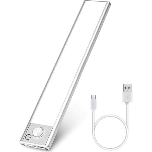 LED Closet Lights Motion Sensor 9 Inch, 37 LEDs Wireless Under Cabinet Lighting Rechargeable, Ultra-Thin Luxury