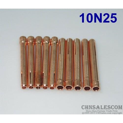 CHNsalescom 10 pcs 10N25 Collets for Tig Welding Torch WP-17 WP-18 WP-26 3.2mm 1/8"
