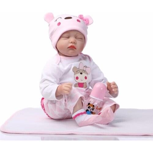 NPK New Arrival 22inch Reborn Baby Doll Real Life Like Reborn Doll Baby girl Realistic Handmade Baby Doll Toddler Xmas Toy Gift