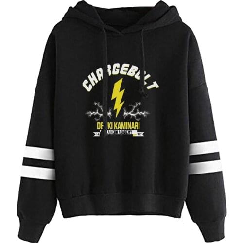 2021 Hot Sale My Hero Academia Denki Kaminari Hoodie Casual Pullover Streetwear Sweatshirt Printed Tracksuit Men Women Clothes