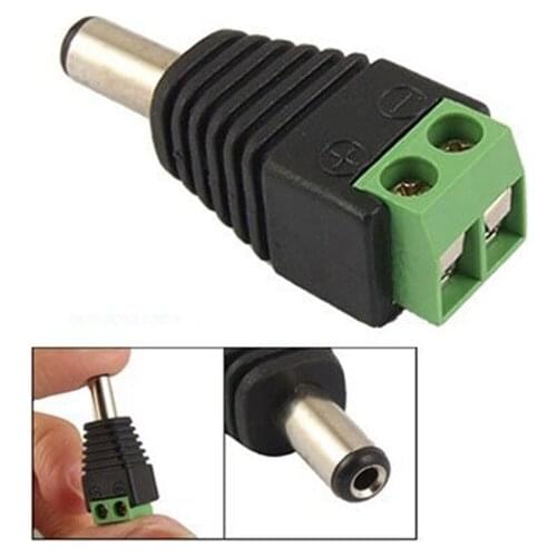 Top Deals 10 Pcs 2.1x5.5mm Male Jack DC Power Adapter for CCTV Camera