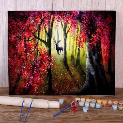 Natural Scenery Moment In Time DIY Painting By Numbers Complete Kit Acrylic Paints 50*70 Canvas Painting Loft Handicraft