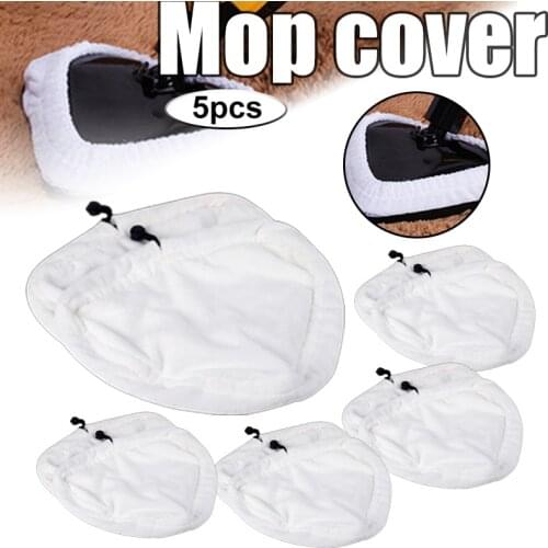5pcs Mop Cover Home Clean Steam Mop Reusable Replacement Microfiber Cleaning Pads Washable Cloths TS1