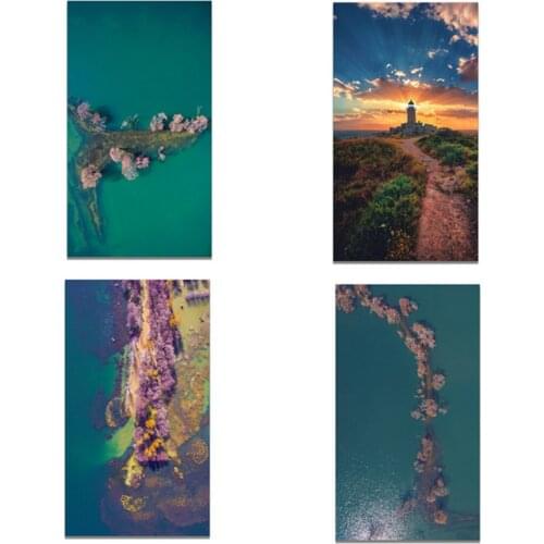 Lighthouse Seaside Scenery Poster Canvas Print Painting Wall Art Living Room Home Decoration