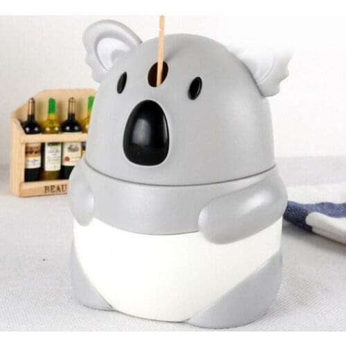 Wheat Straw European Style Cute Koala Fiber Wheat Cartoon Toothpick Bottle Creative Toothpick Box Automatic Toothpick Pot