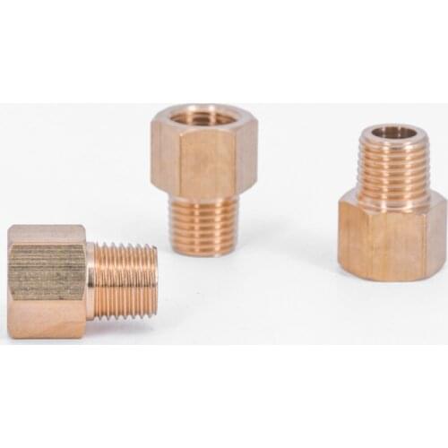 1/8" 1/4" 3/8" 1/2" NPT BSP Female To Male Reducing Brass Pipe Fitting Adapter For Pressure Gauge Water Gas Oil Fuel