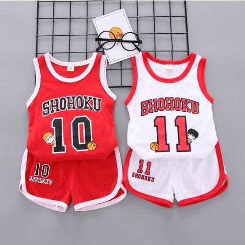 IENENS Boy Girl Football Kit Clothing Sets Vest + Shorts Boy Suit Toddler Sleeveless Tracksuit Kids Baby Basketball Clothes