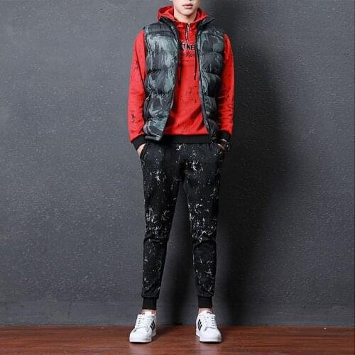 Fashion brand man tracksuit Plus velvet thickening high quality Hip hop 3 pieces sets autumn Winter Large size mens sport suit