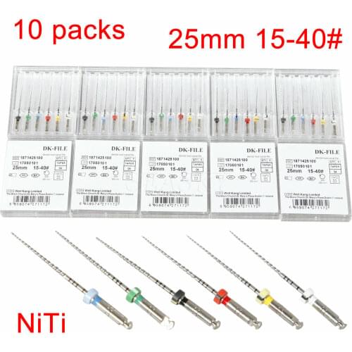 1-10 PACKS Dental Endodontic Endo Files NiTi DK 25mm Taper 04 for Engine Use 15-40