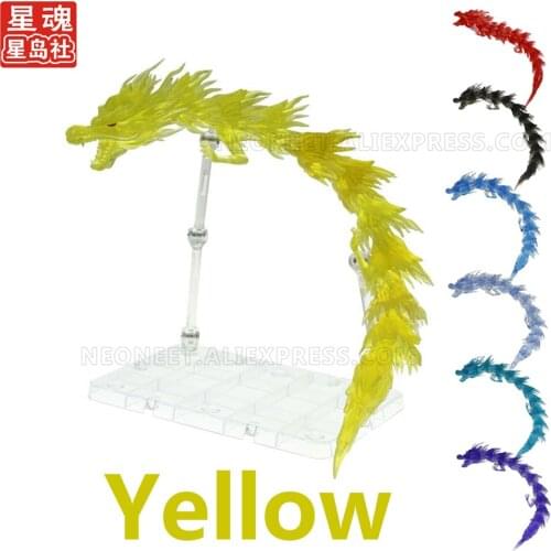 Yellow Demon Slayer SHF Figure Battle Scene Decoration Dragon Effects Whirlwind Flame Shenron Action Base Model Bracket Toy