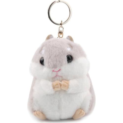 Plush Toys Mini Kawaii Simulation Hamster Cartoon Cute Stuffed Doll Boys Girls Keychain Toy Gifts For Kids Children Keyrings