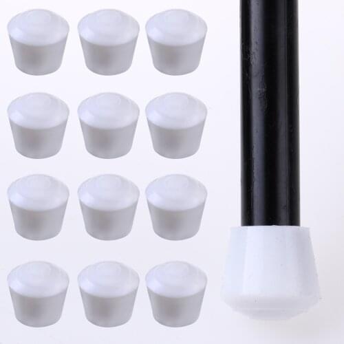 12 Rubber Feet Cups Steel Tube Protectors Table Chair Legs Caps Guard Non Slip Furniture Foot Tip Covers Anti Vibration Hardware
