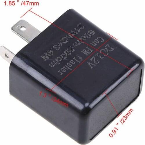 2-Pin Relay Hyper LED Indicator Durable LED Flasher Relay 12V 42W 1pcs