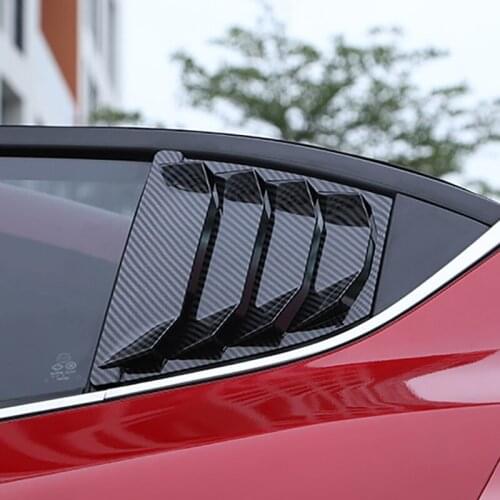 2pcs for for Mazda 3 Axela 2014-2017 Rear triangle window Shutter Vent Fender Decorative strip