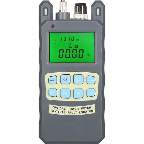 2 in 1 optical power meter -70dBm~+10dBm fiber tester 5km light multimeter decay 7 wavelength with red light pen 1mw VFL