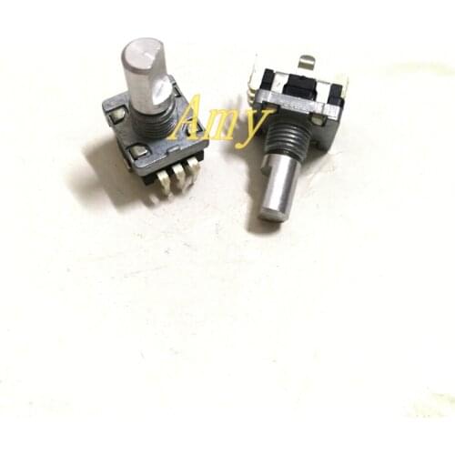 20pcs/lot EC11 encoder with pressing switch 30 posioning 15 pulses axis length of 15MM vehicle volume potentiometer