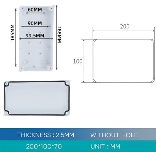 200*155*80MM Plastic Case Waterproof Enclosure Box Electronic Project Outdoor Instrument Electrical Project Box Junction Housing