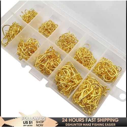 500 Pcs/Box 3#-12# High Carbon Steel Fishing Hooks Freshwater Fishing Hooks Barbed Hooks Kit Jigging Bait Carp Fishing Hook