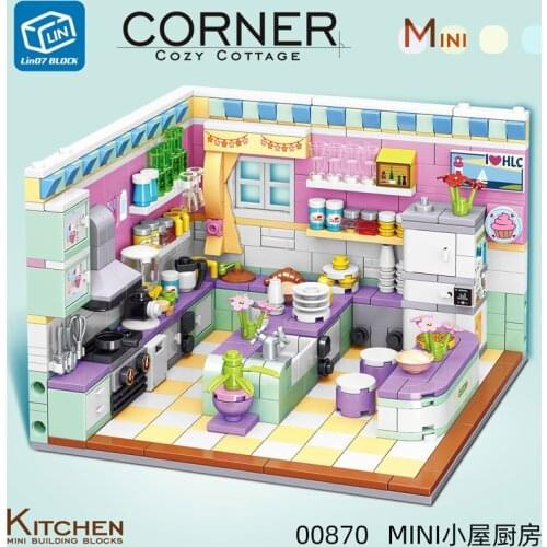 595PCS New Classic TV Series American Drama Friends Central Perk Cafe Kitchen Model Building Block Figures Brick Toy Gift Kid